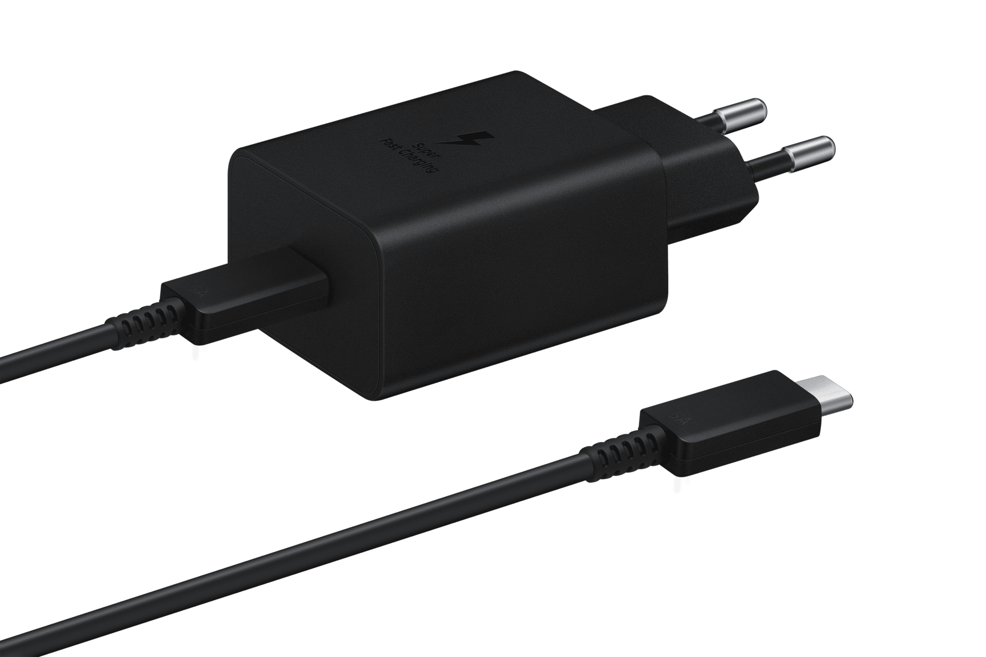 Samsung Power Adapter 45W · Black · USB-C Cable (5A/1.8m)