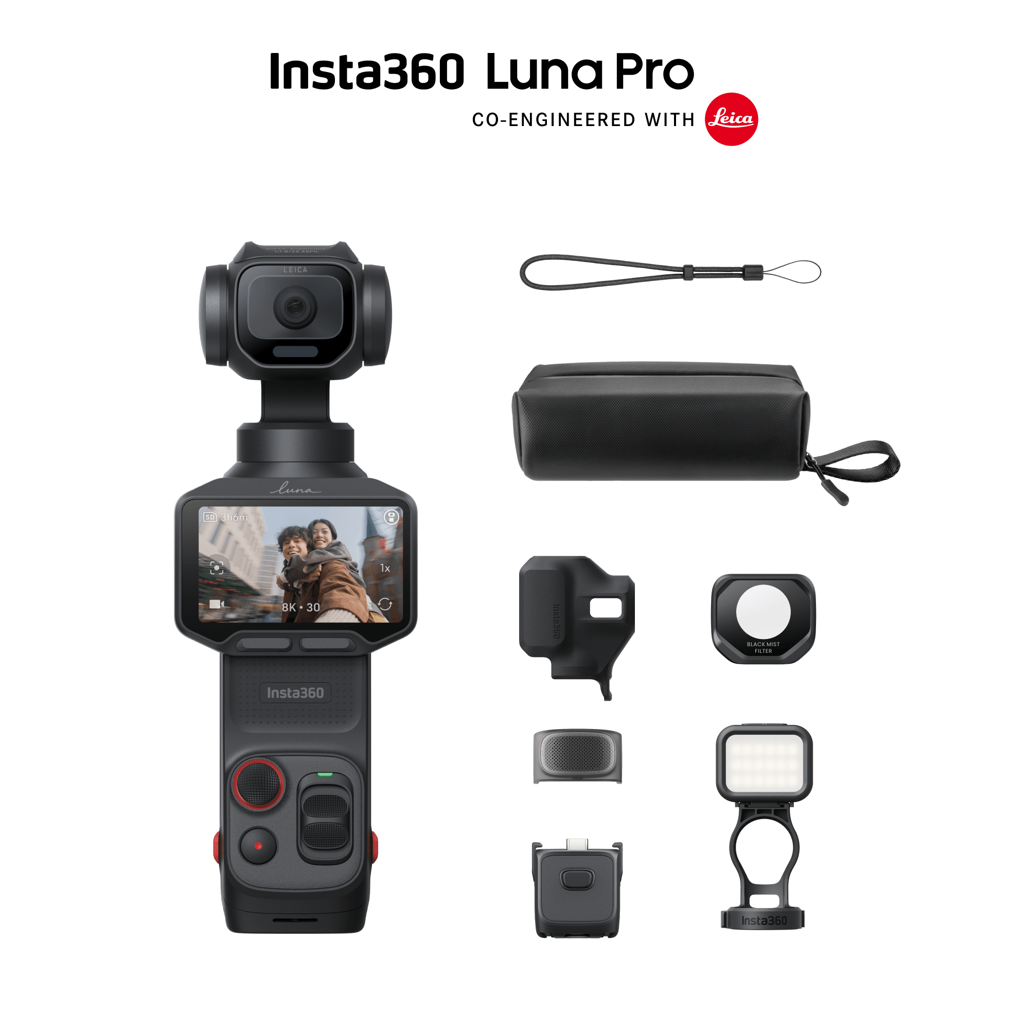 Insta360 Luna Pro Fill Light Bundle Black